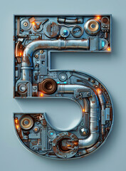 3d rendering digital font big sale event countdown concept element