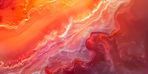 Wall Mural - pink , orange and red swirling water texture background