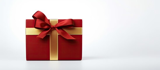 Poster - An open gift box is placed alone on a white background providing a clear space for an image. Creative banner. Copyspace image
