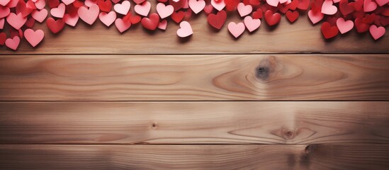 Poster - a valentine s day themed background featuring a wooden frame perfect for adding a copy space image