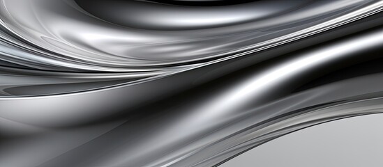 Poster - A sleek and polished background with the reflective properties of stainless steel perfect for copy space images
