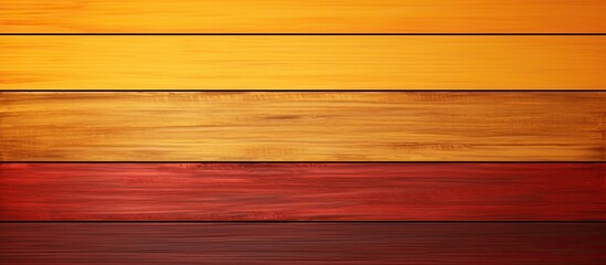 Poster - A copy space image featuring a vibrant abstract background composed of four wooden boards in shades of red yellow and brown