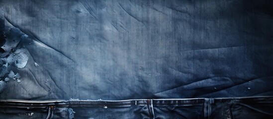 Aufkleber - A copy space image of distressed denim jeans with a textured background