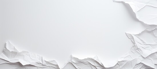 Poster - A torn edge of white paper is isolated on a background with no other elements present creating a copy space image