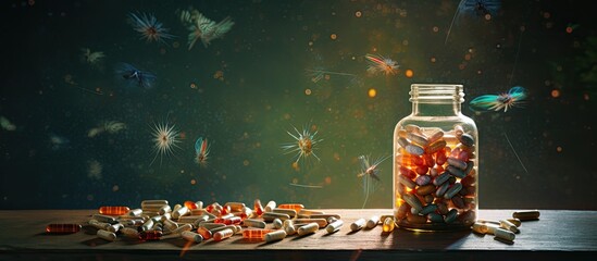 Aufkleber - The medicine is depicted with a copy space image