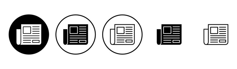 Aufkleber - Newspaper icon set. news paper vector sign