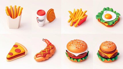 Poster - Assorted food items laid out on a wooden table, including fruits, vegetables, bread, and cheese. Generative AI