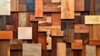 © john - A close up of a wooden wall with various planks