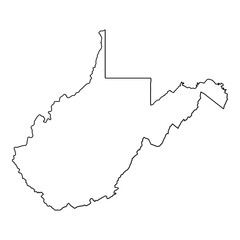 Wall Mural - outline of the state of west virginia
