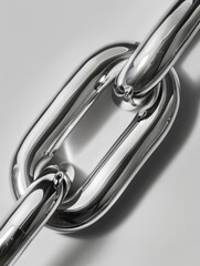 Poster - Minimalist design, simple metal paperclip on clean white background