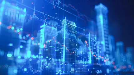 Poster - Navigate financial markets as an Investment Banker with a dynamic low poly wireframe
