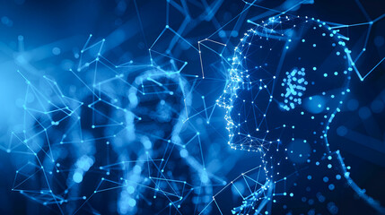 Poster - Artificial intelligence (AI) and machine learning concept. 3D Rendering