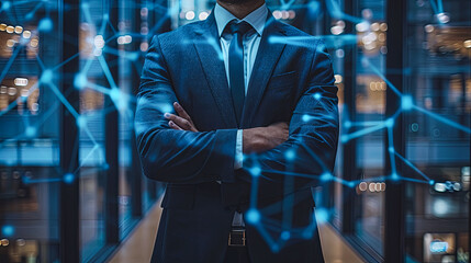 Poster - Cyber security and data protection. Internet technology and business concept.