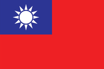 National Flag of Taiwan. Taiwan Flag. 
