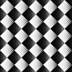 Poster - Abstract geometrical diagonal square pattern background design - repeating monochrome vector graphic