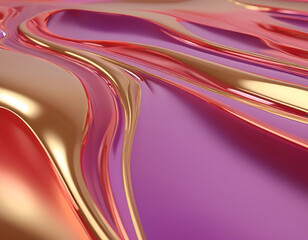 Vibrant Abstract Background: Flowing Waves, Curves, Energetic Design in Rare Color