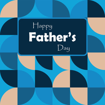 Happy Father's Day background design, Happy Father's Day greeting card, poster, banner template in abstract style.
