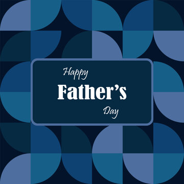 Happy Father's Day background design, Happy Father's Day greeting card, poster, banner template in abstract style.