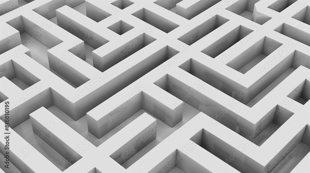 Labyrinth Closure Labyrinth maze structure confusing way to the exit. Breaking the ...
