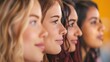 © Matthew - Four women of different ethnicities are shown in a side profile view, with a focus on diversity and inclusion