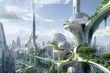 © Lucija - future city smart city technology buildings futuristic architecture scifi digital art hologram innovation utopia
