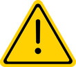 © Marina - yellow warning triangle icon in png format. Warning sign with an exclamation point in a triangle. Road signs.