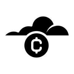 Wall Mural - crypto cloud storage icon