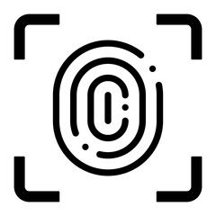 Poster - fingerprint scanning icon