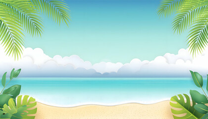  Smooth, Perfectly Clean a tropical background mockups for graphic backgrounds on digital art concept, Generative AI.