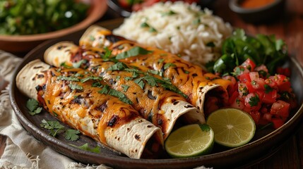 Canvas Print - Mexican food enchiladas
