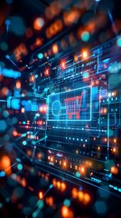 Poster - cutting edge digital payment security system with dynamic encryption visuals for online business and