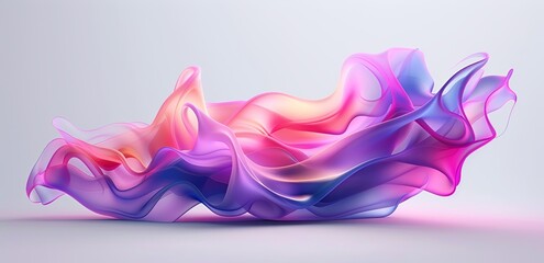 Wall Mural - 3D abstract fluid bright shapes background