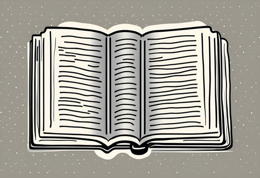 AI generated illustration of an open book resting on the ground