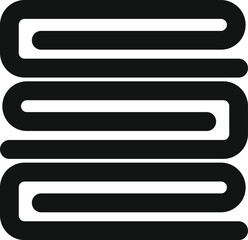 Poster - Minimalistic black lines in a modern abstract pattern isolated on a white background