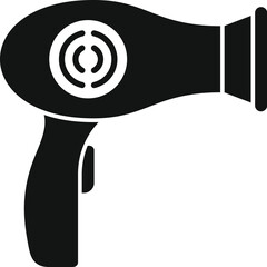 Sticker - Vector graphic of a hair dryer silhouette, perfect for beauty and grooming themes