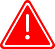 © Marina - Red warning triangle icon in png format. Warning sign with an exclamation point in a triangle. Road signs.