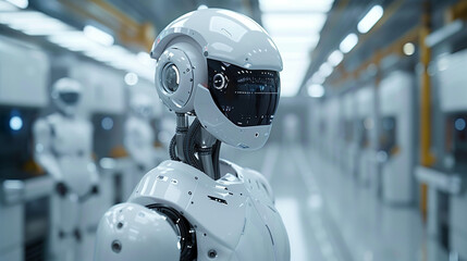 ai robot in factory, artificial intelligence