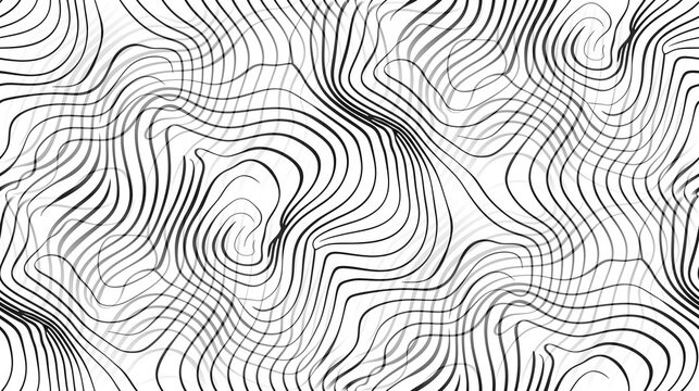 Wave pattern with black lines on white background.