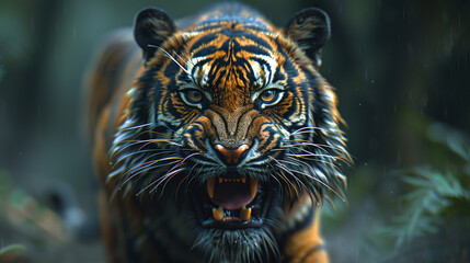 Sticker - portrait of a tiger