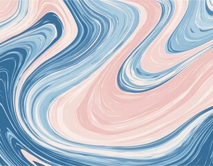 Wall Mural - Abstract background with water. A celestial dreamscape where liquified curves mimic the flow of the galaxy, in shades of blue, pink pastel, and ivory wallpaper