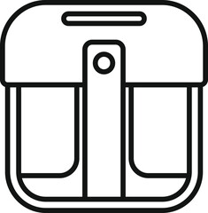 Poster - simple line drawing of a backpack icon, perfect for educational and travel designs