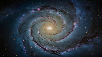Wall Mural - abstract spiral galaxy 211 Generative AI