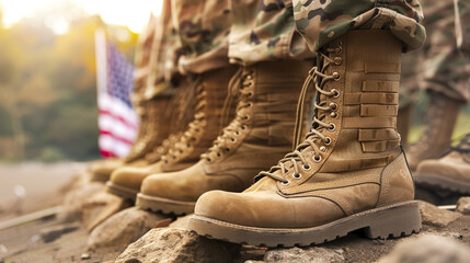 Boots echo, soldiers honor, solemn rhythm of Memorial Day.