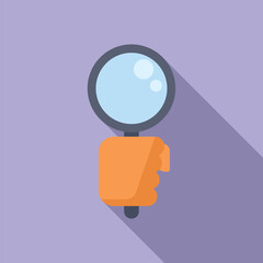 Poster - detailed magnifying glass vector illustration with flat design, perfect for investigation, search, a