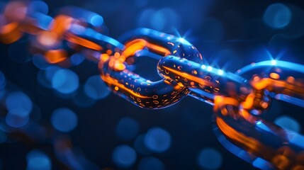 Poster - Digital contracts with glowing code embedded within them, executing automatically and securely on a blockchain, ensuring transparency and trust between parties