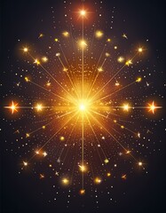 Wall Mural - Dense star cluster with stars packed closely together, glowing brightly in various shades of white and yellow