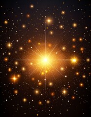 Wall Mural - Dense star cluster with stars packed closely together, glowing brightly in various shades of white and yellow