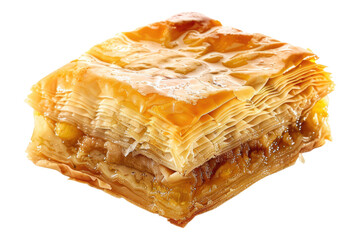 Baklava pastry isolated on transparent background