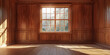 © Oleksandr - empty room with wood paneling and window