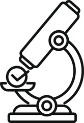 Poster - Simplistic line art icon of a microscope suitable for educational and scientific purposes
